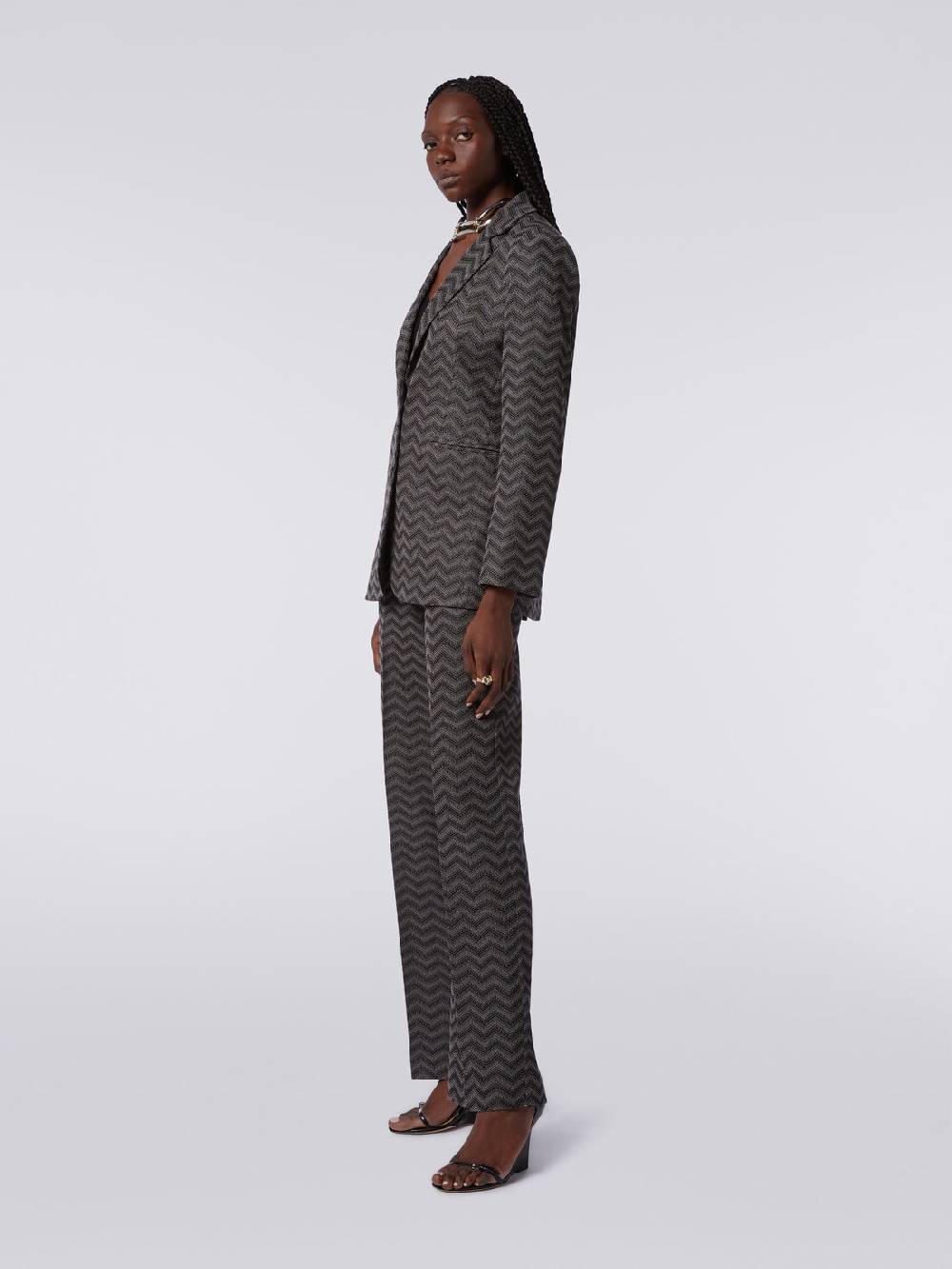 Missoni Pantaloni Dritti In Cotone Chevron