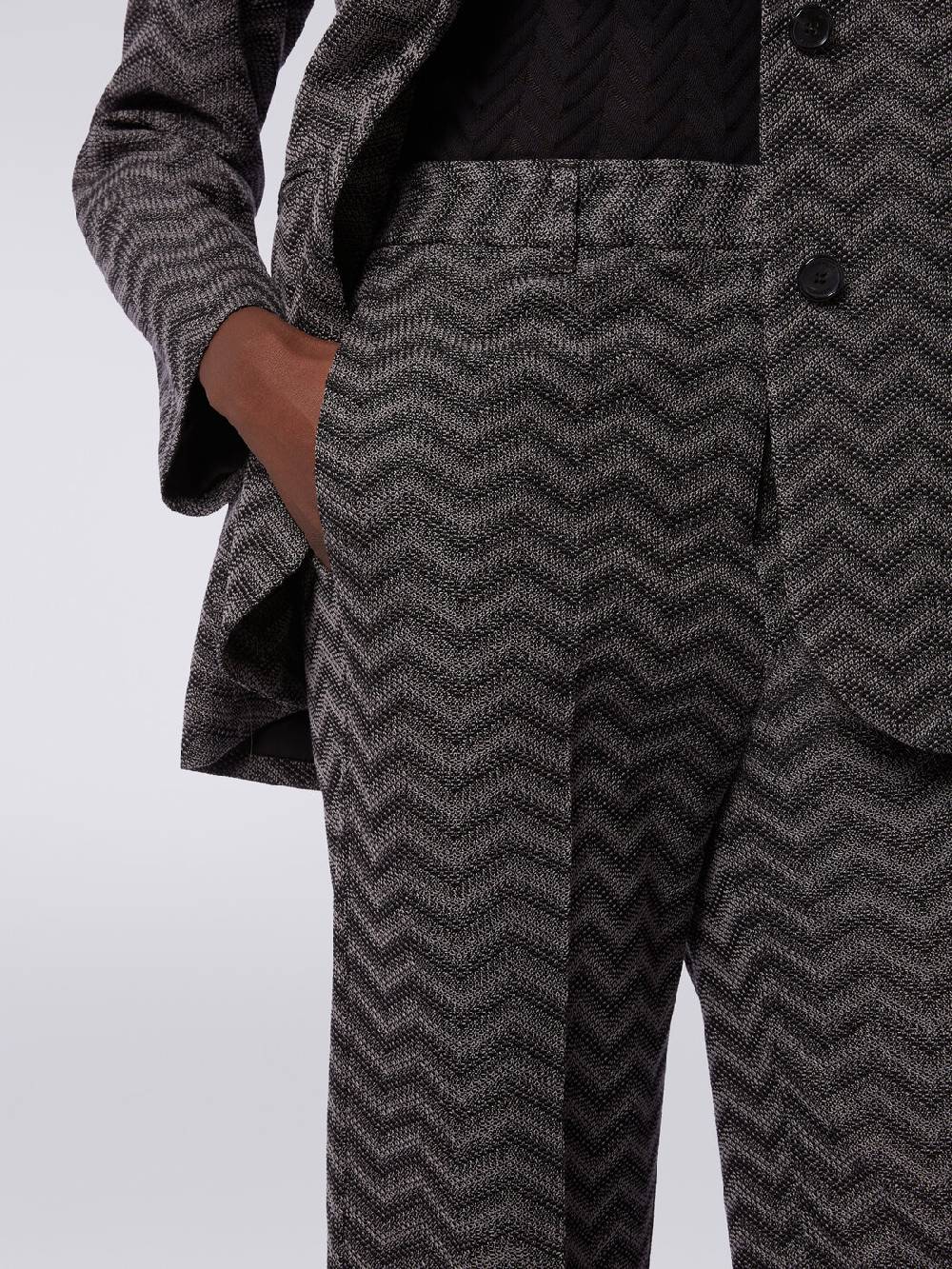 Missoni Pantaloni Dritti In Cotone Chevron