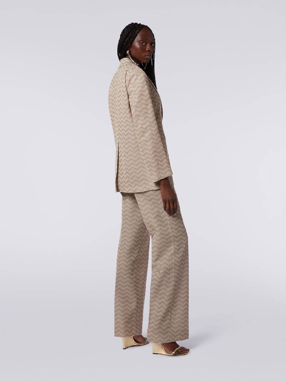 Missoni Pantaloni Dritti In Cotone Chevron