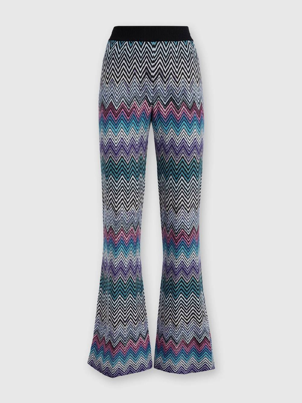 Missoni Pantaloni Flare In Lana Zig Zag