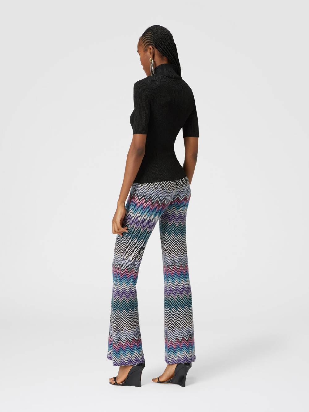 Missoni Pantaloni Flare In Lana Zig Zag
