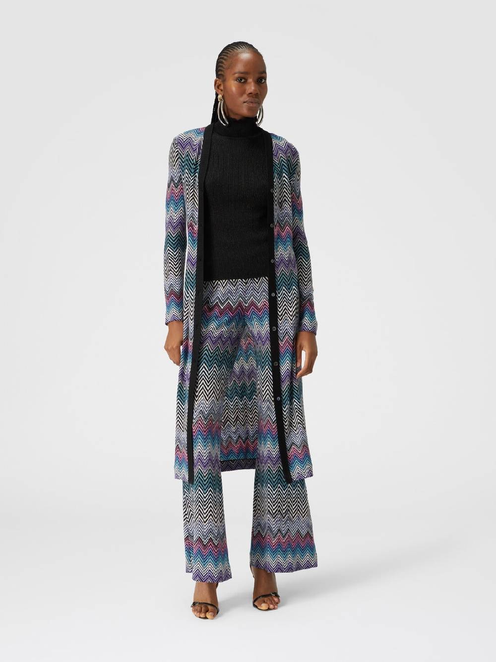 Missoni Pantaloni flare in lana zig zag