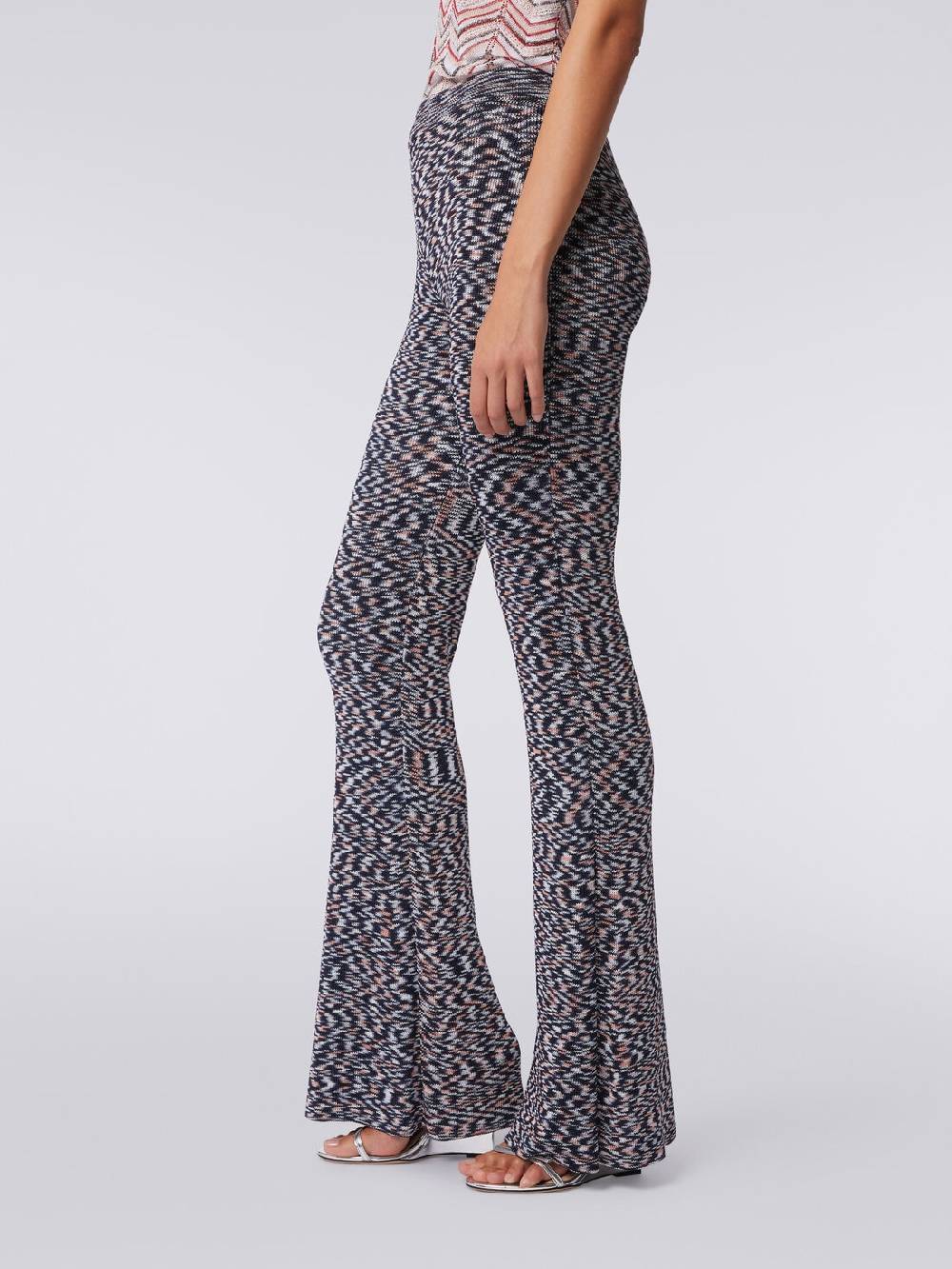 Missoni Pantaloni Flare In Misto Viscosa Fiammata