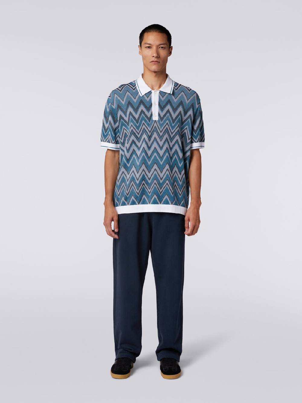 Missoni Pantaloni in felpa di cotone con logo