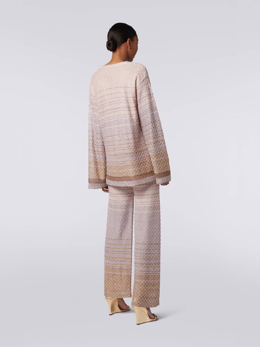 Missoni Pantaloni In Maglia Dégradé Con Paillettes
