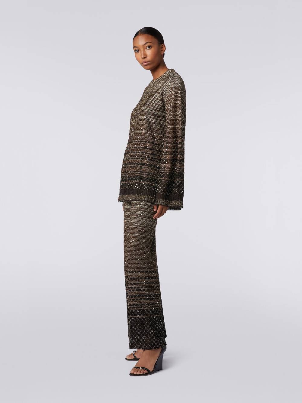 Missoni Pantaloni In Maglia Dégradé Con Paillettes