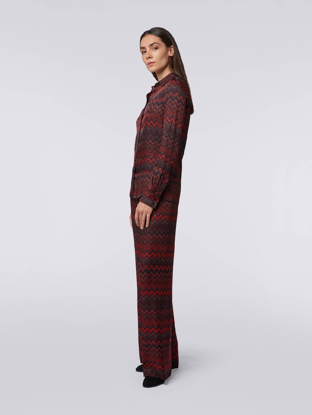 Missoni Pantaloni In Viscosa Jacquard A Zig Zag