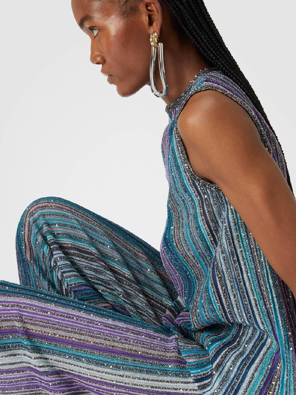 Missoni Pantapalazzo A Costine Con Paillettes