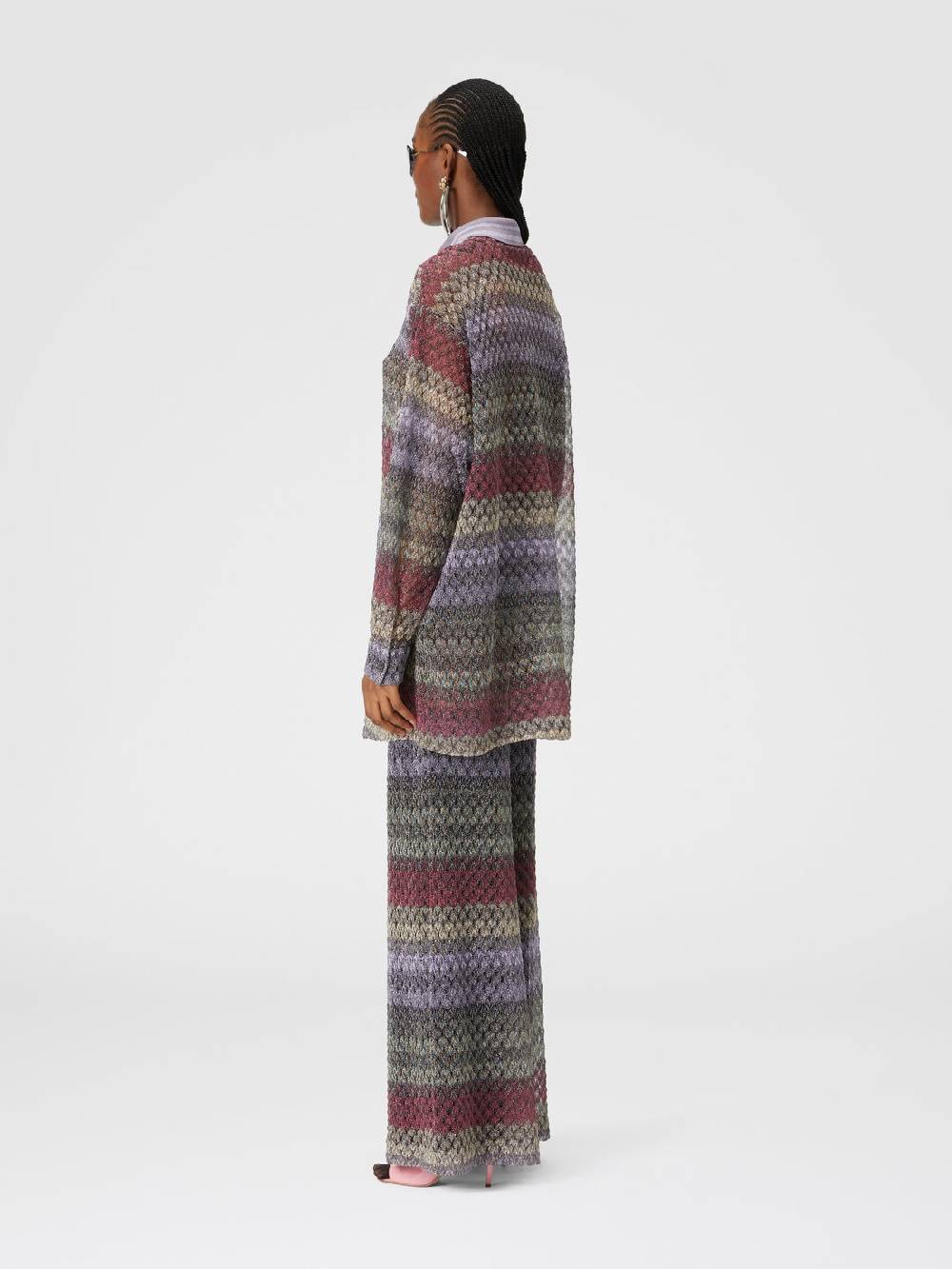 Missoni Pantapalazzo Con Motivo Pizzo Lamé