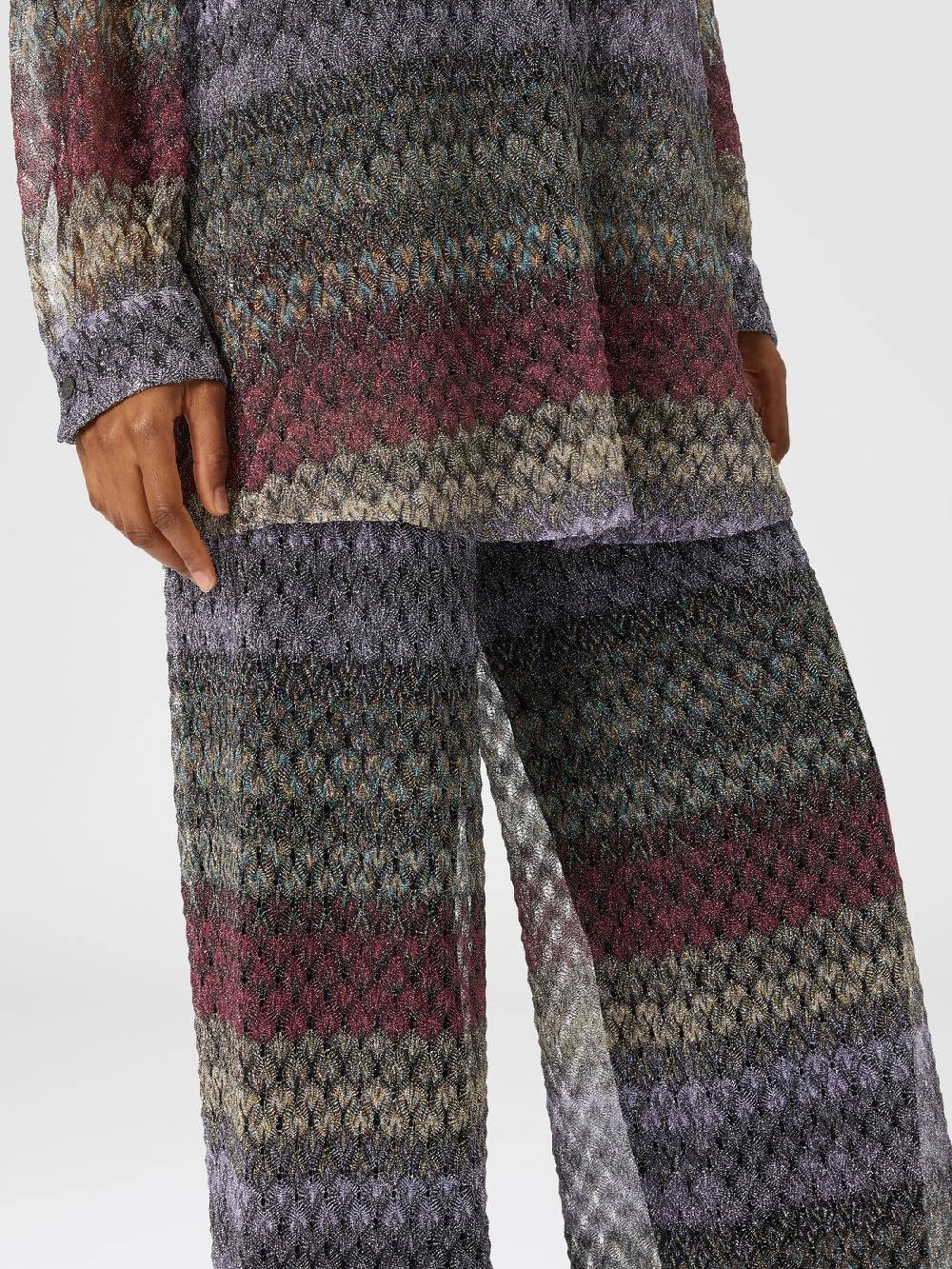 Missoni Pantapalazzo Con Motivo Pizzo Lamé