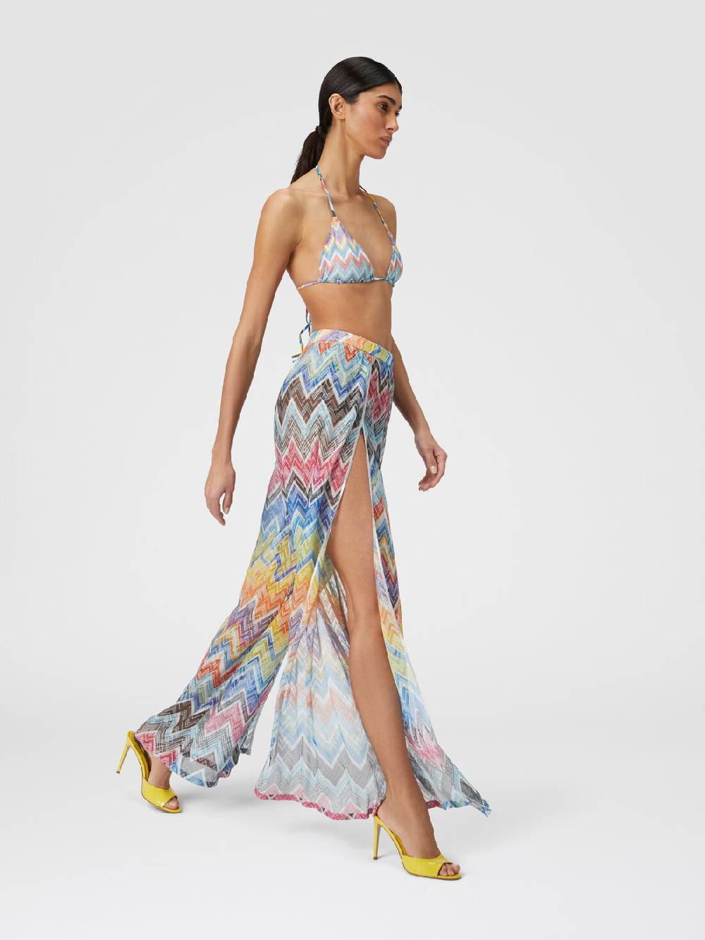 Missoni Pantapalazzo Con Stampa Zig Zag E Lurex