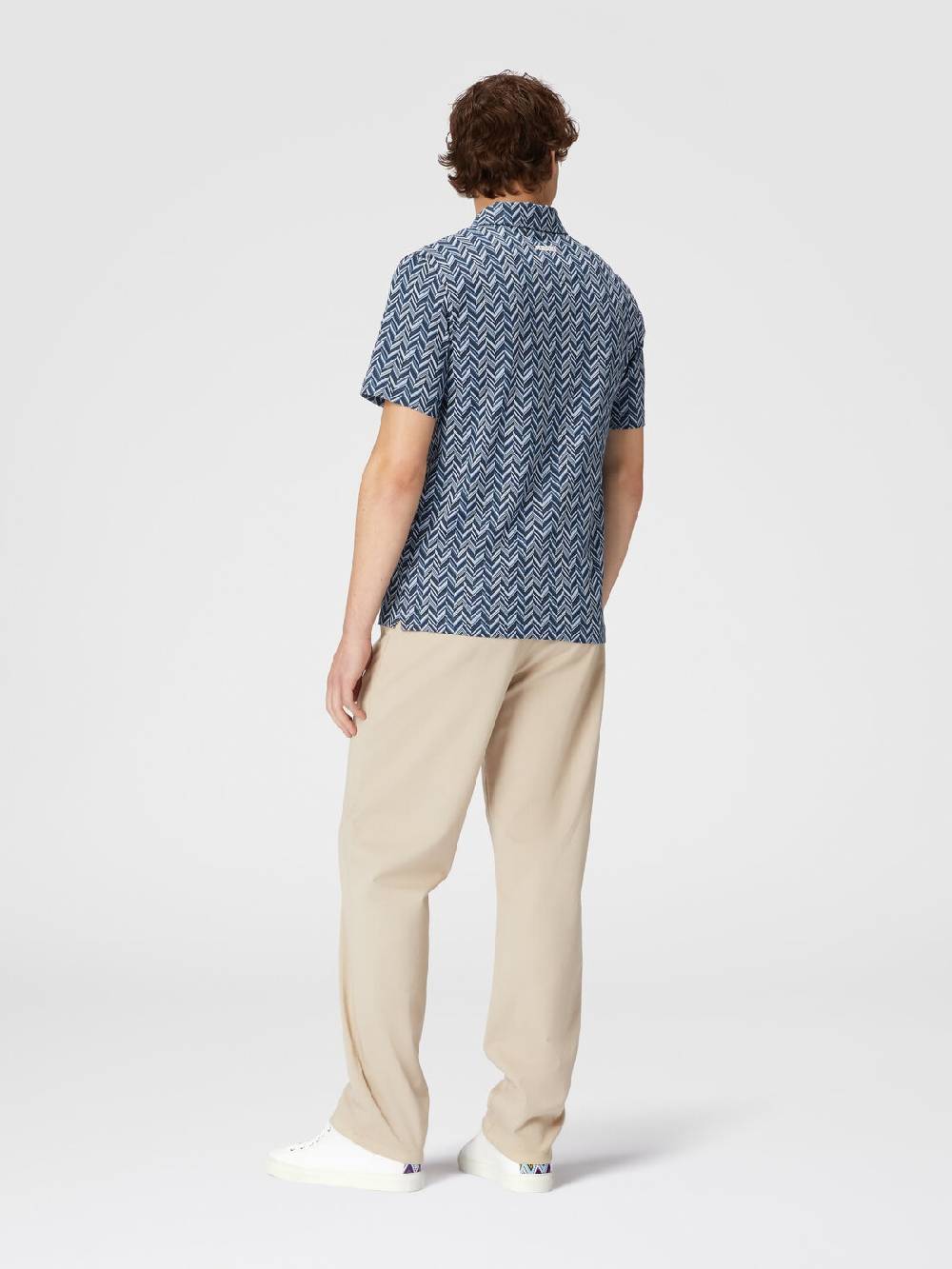 Missoni Polo In Jersey Di Cotone Jacquard Zig Zag