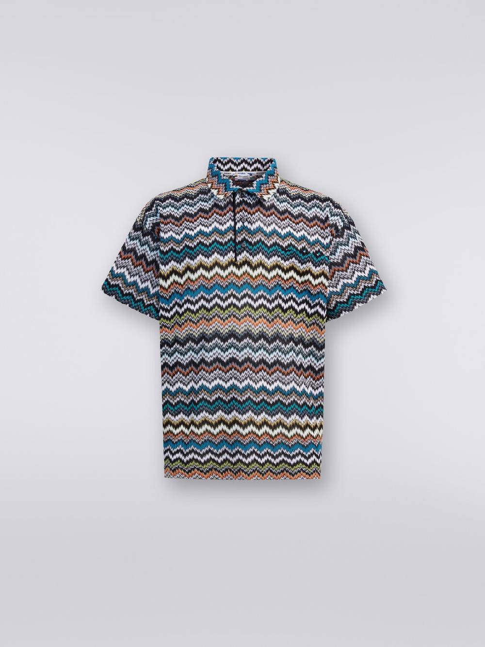 Missoni Polo In Maglia Di Viscosa E Cotone Zig Zag
