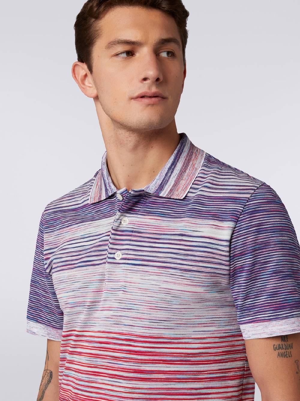 Missoni Polo In Piquet Di Cotone Fiammato