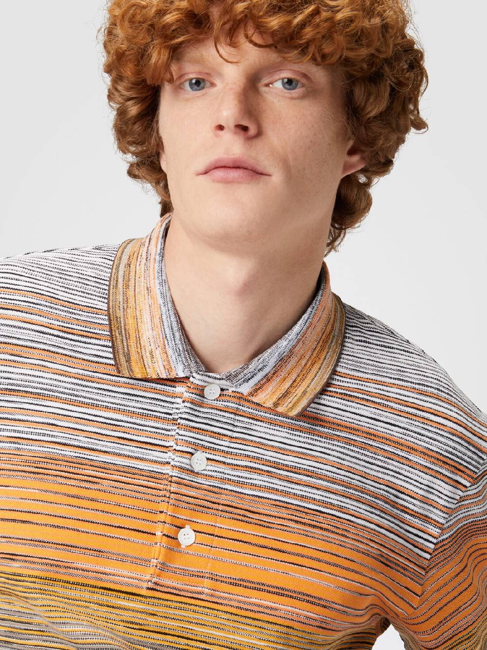 Missoni Polo In Piquet Di Cotone Fiammato