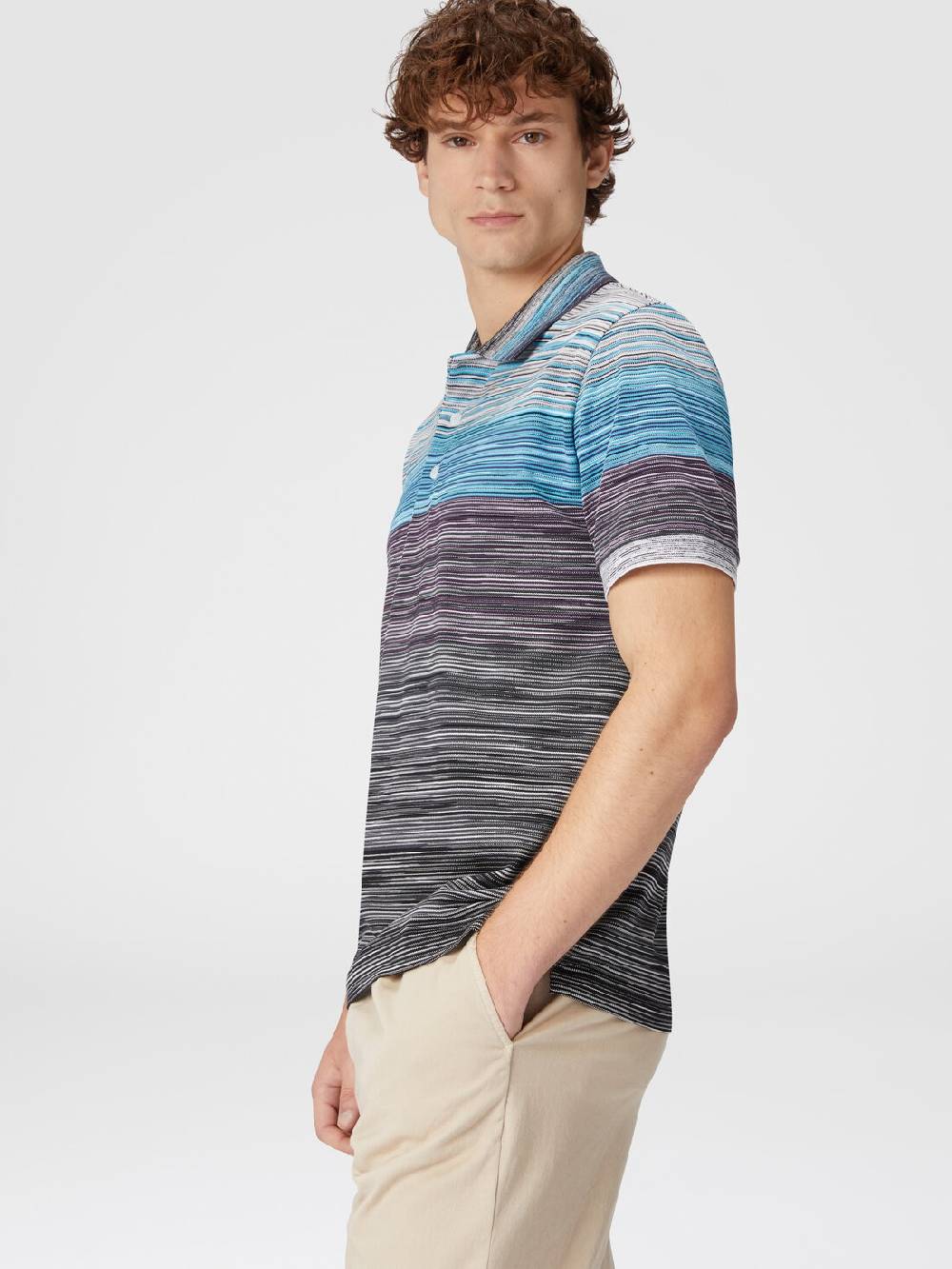 Missoni Polo In Piquet Di Cotone Fiammato