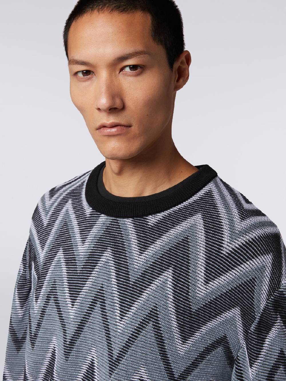 Missoni Pullover Girocollo In Cotone Zig Zag