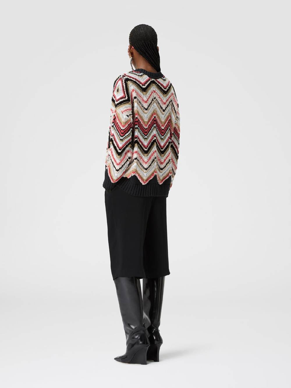 Missoni Pullover Girocollo In Misto Lana Zig Zag