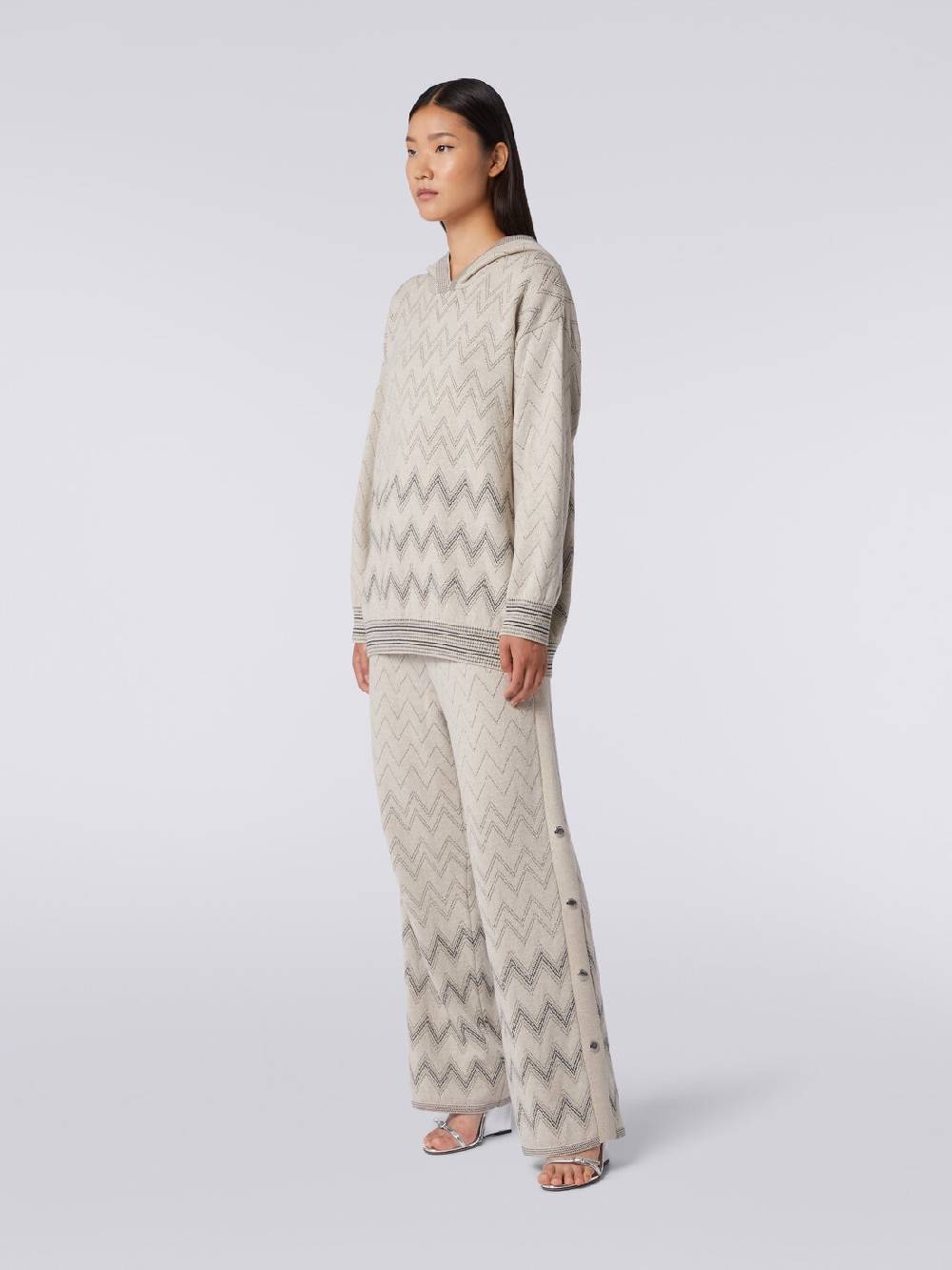 Missoni Pullover In Misto Lana Zig Zag Con Lurex