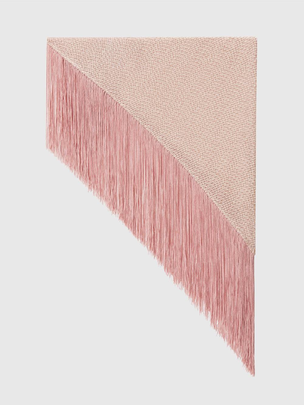 Missoni Scialle In Viscosa Lamé Chevron Con Frange