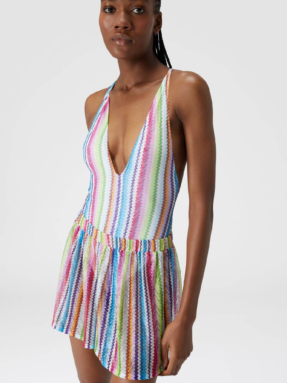 Missoni Shorts Copricostume Stampa Zig Zag