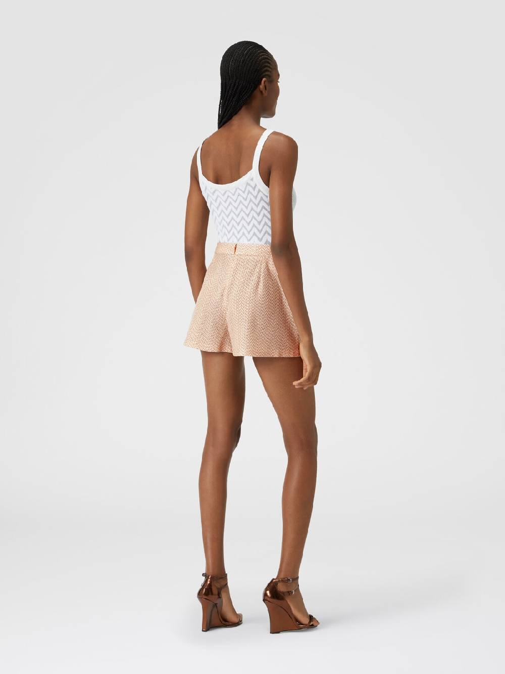 Missoni Shorts In Misto Viscosa Lamé Chevron