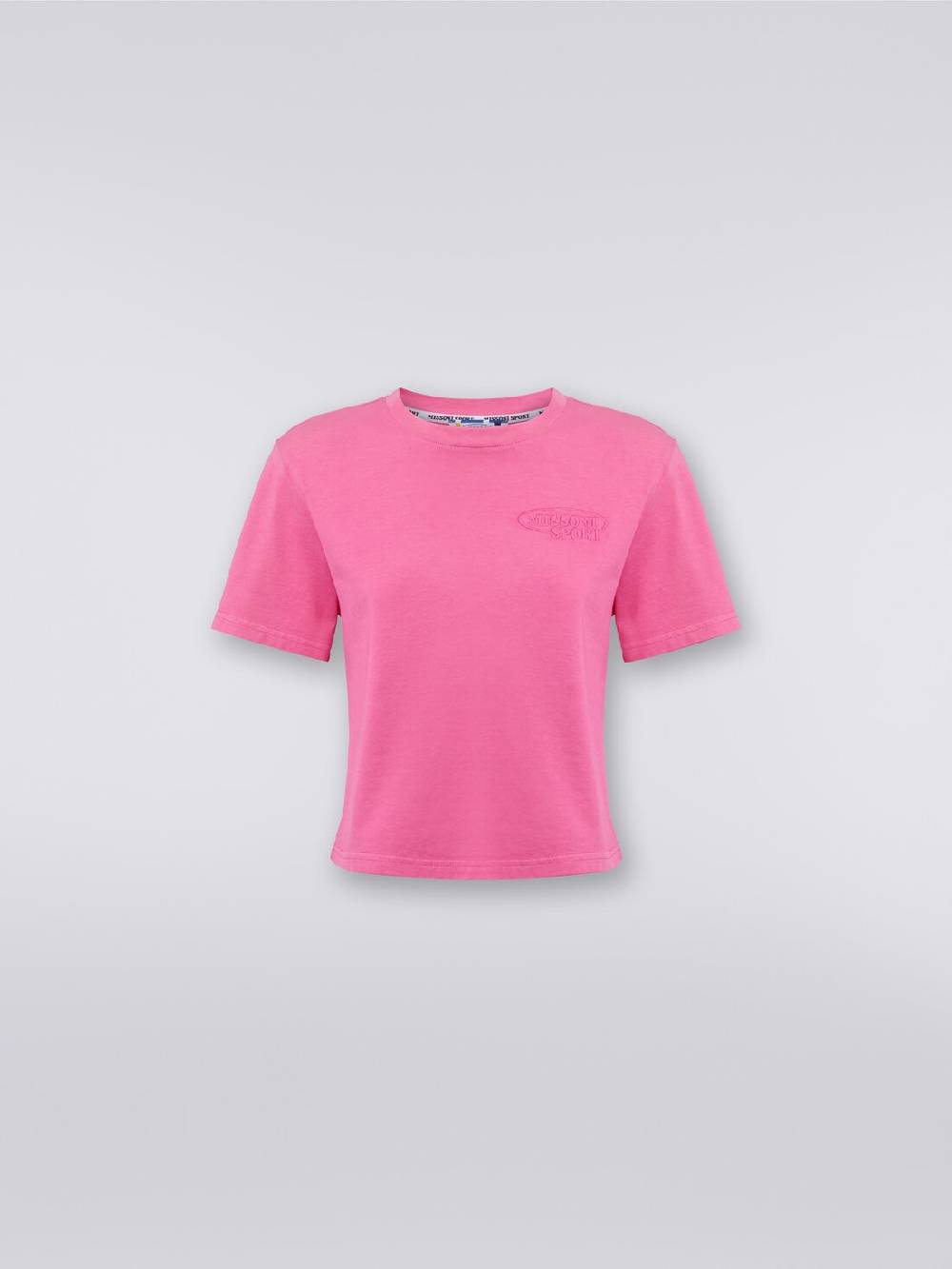 Missoni T-shirt Girocollo Crop In Cotone Con Logo