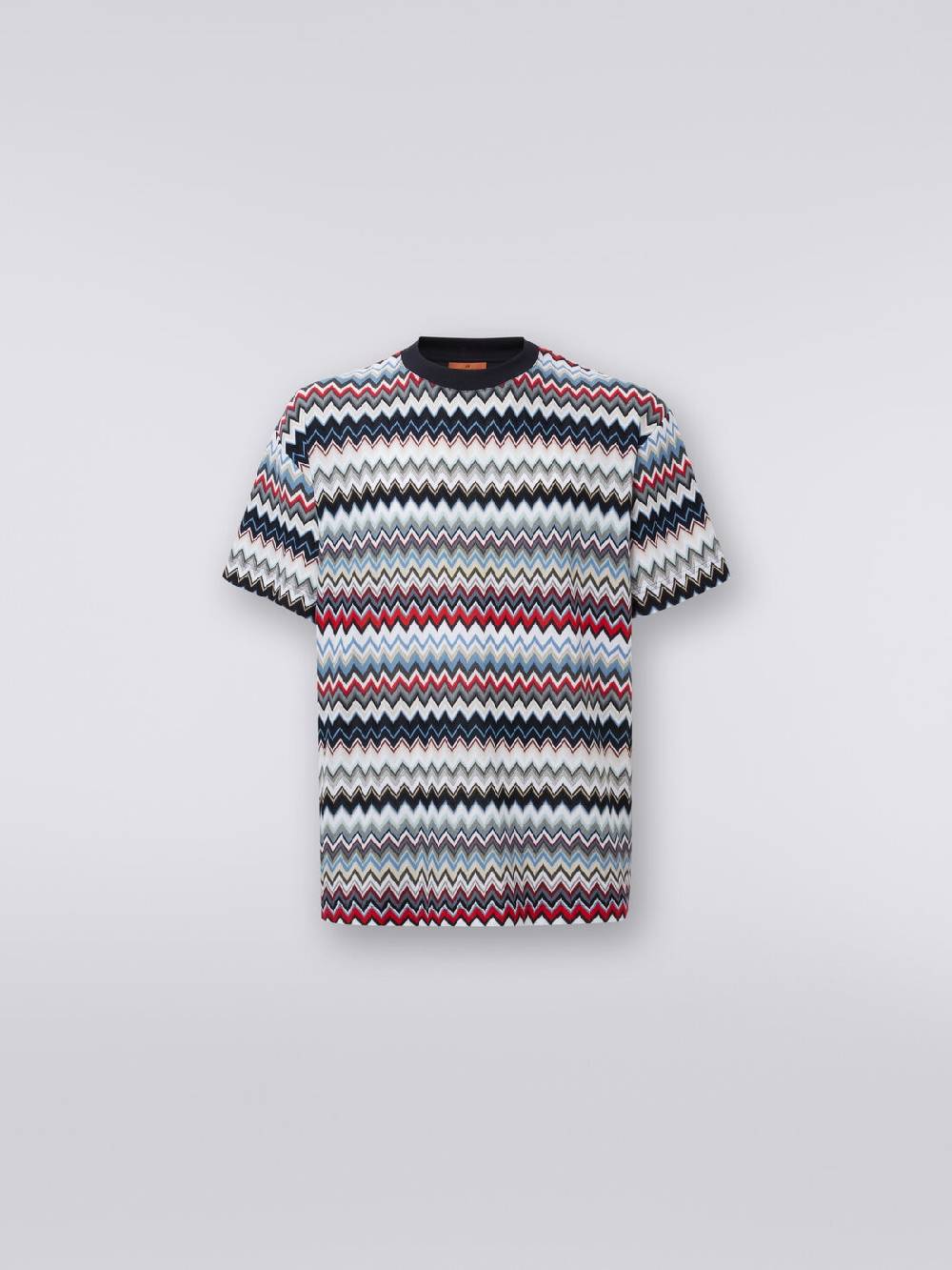 Missoni T-shirt Girocollo In Cotone Zig Zag