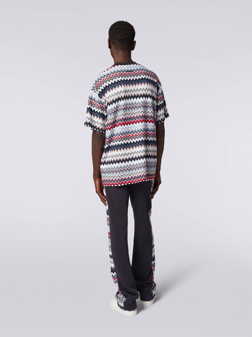 Missoni T-shirt Girocollo In Cotone Zig Zag