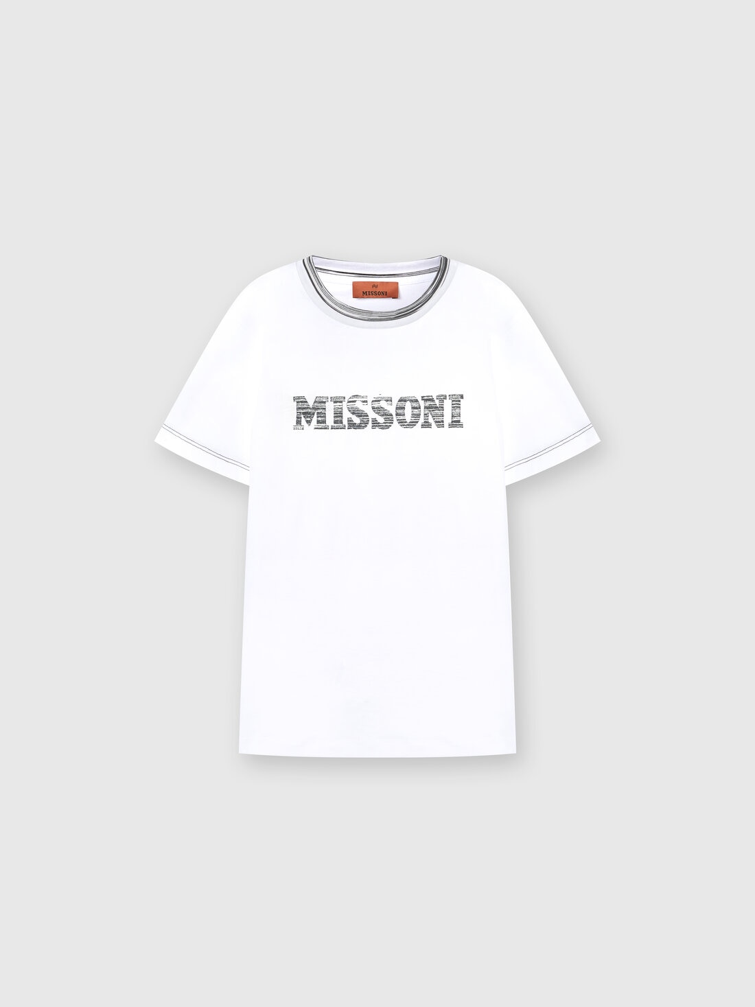 Missoni T-shirt In Jersey Di Cotone Con Logo