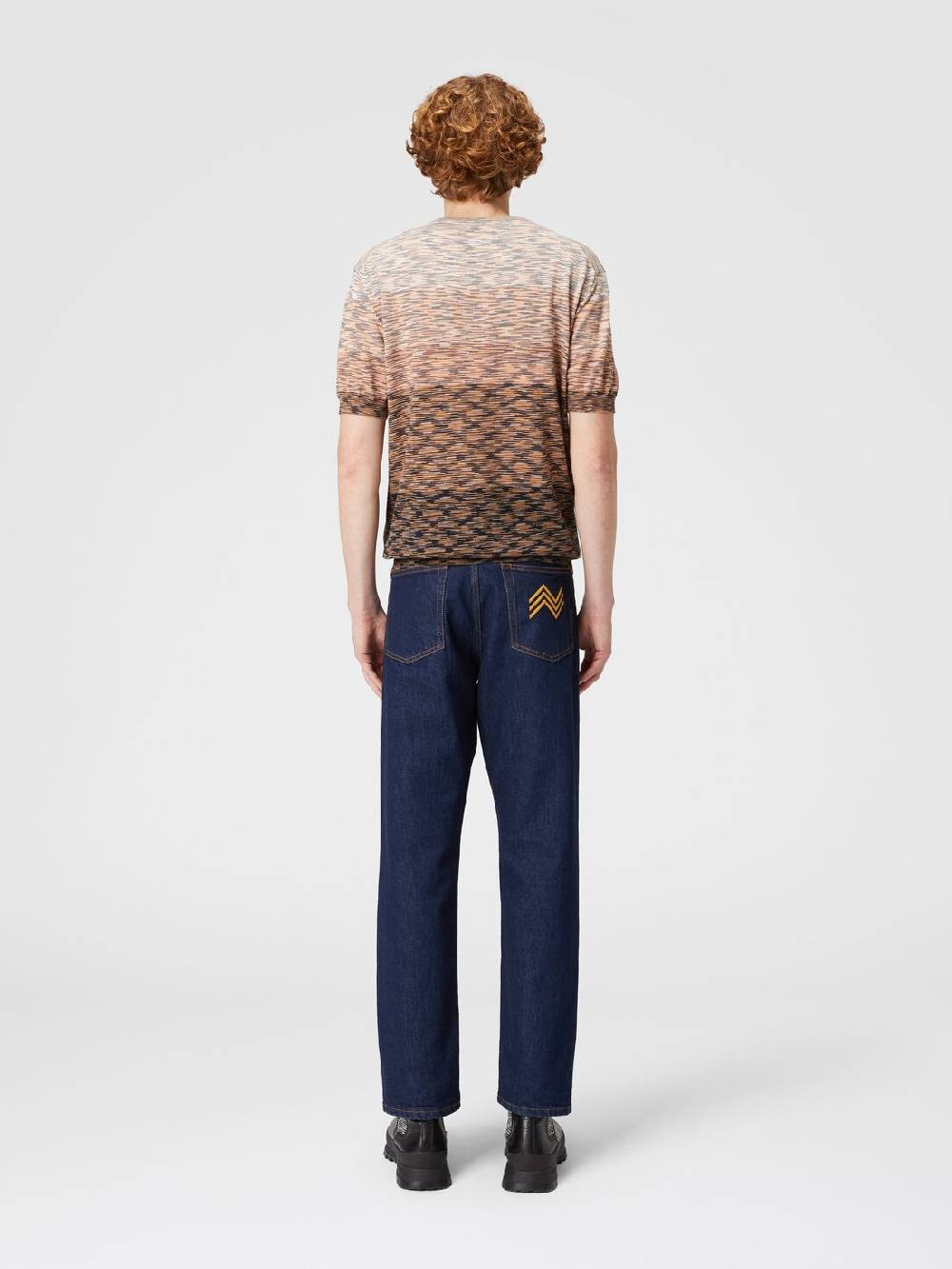 Missoni T-shirt In Maglia Fiammata Di Cotone