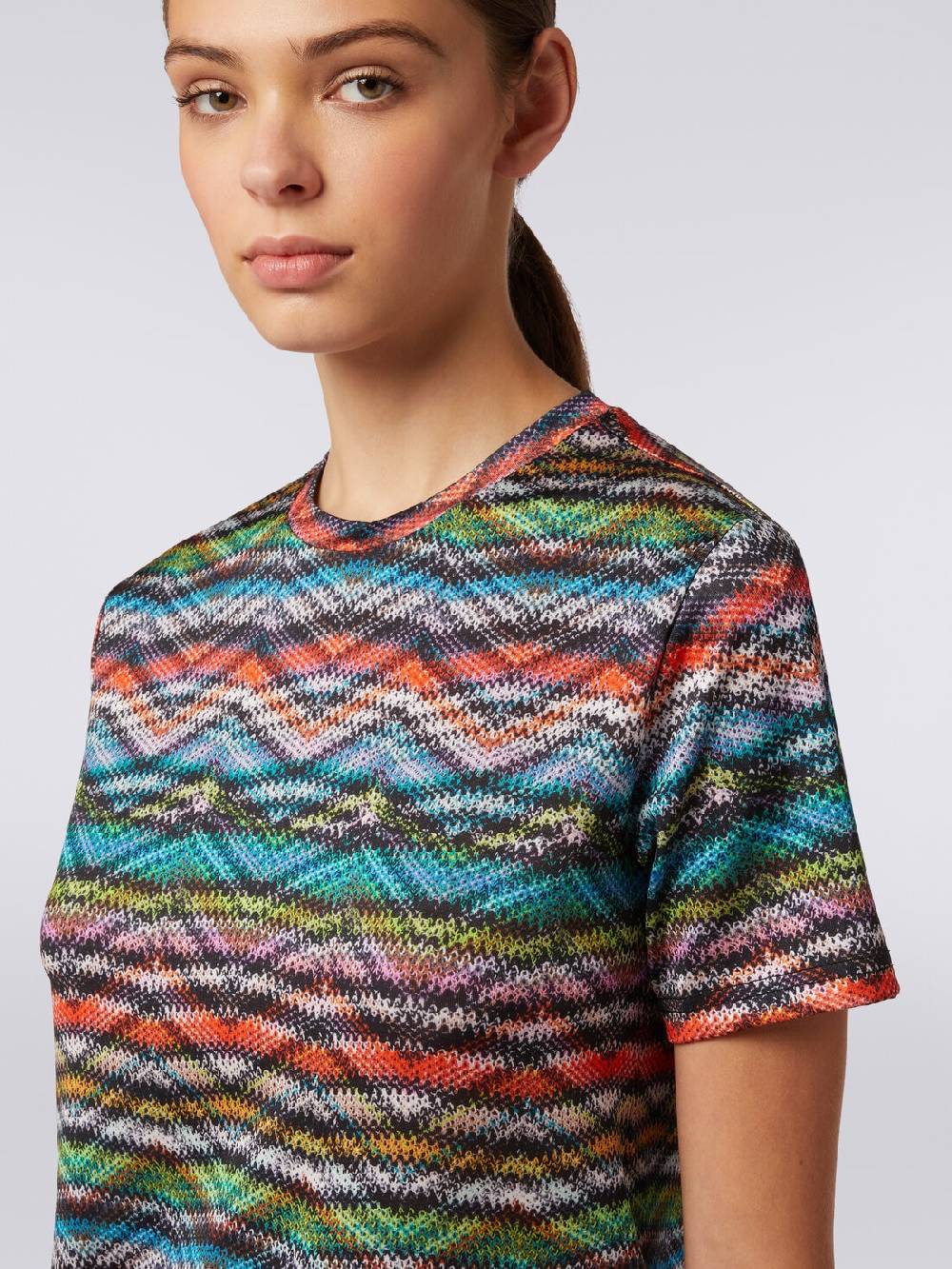 Missoni T-shirt In Nylon Stretch Stampato