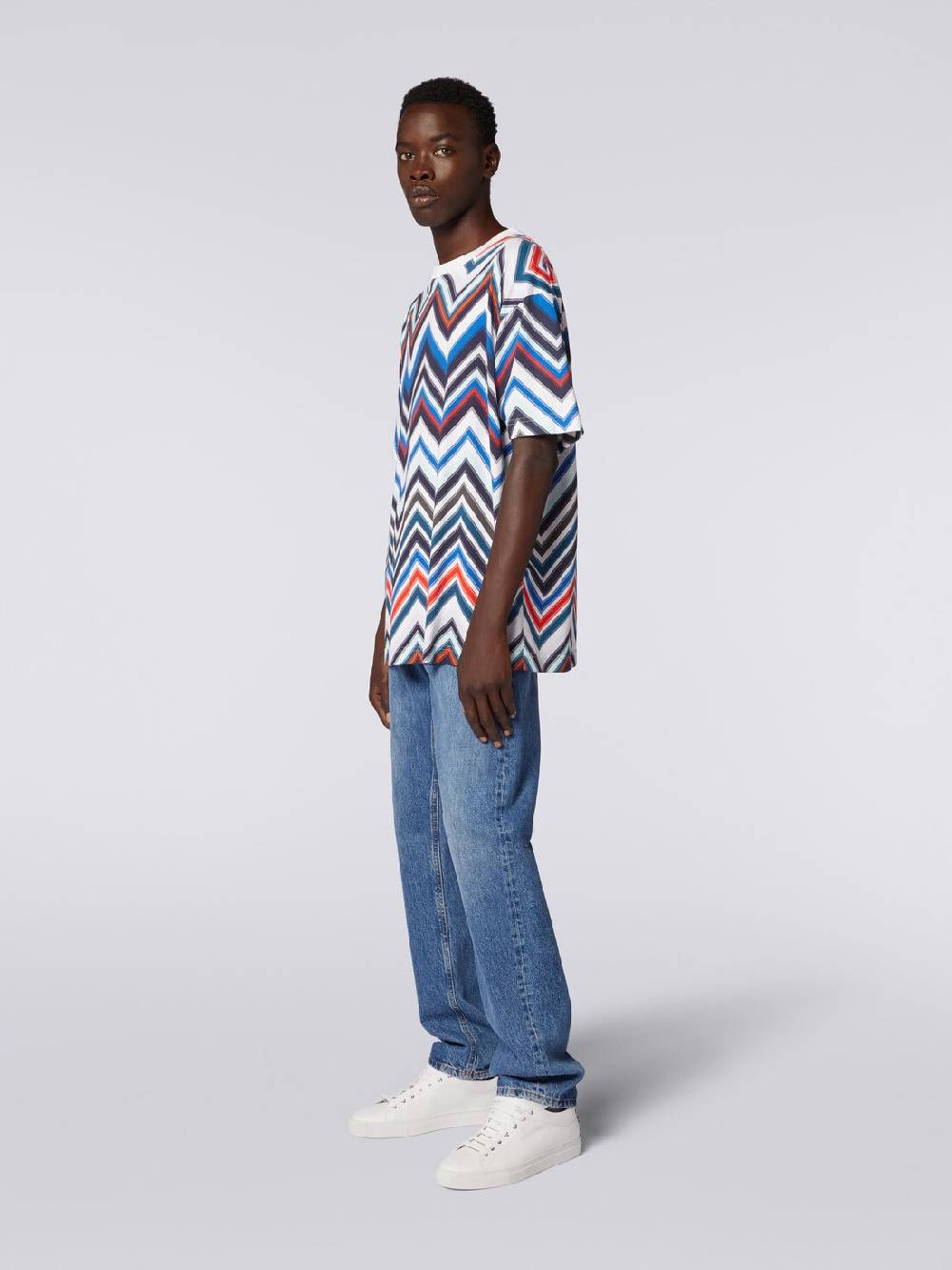 Missoni T-shirt Oversize In Cotone Zig Zag