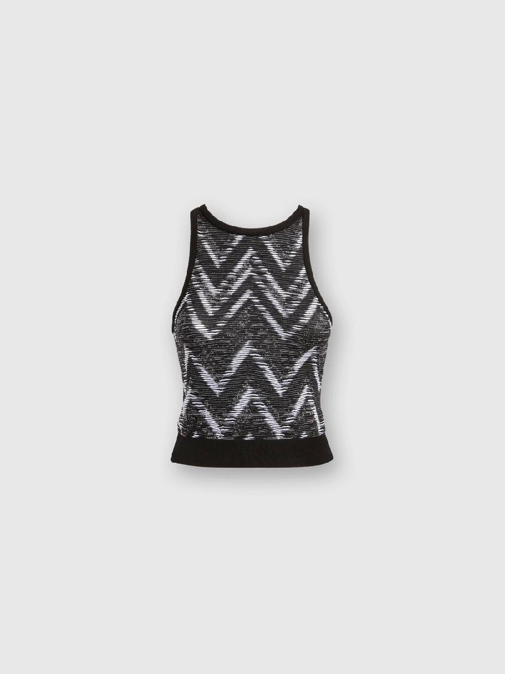 Missoni Top In Maglia Chevron Con Logo