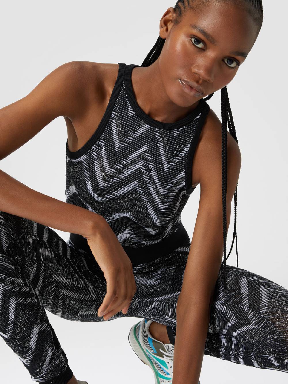 Missoni Top In Maglia Chevron Con Logo