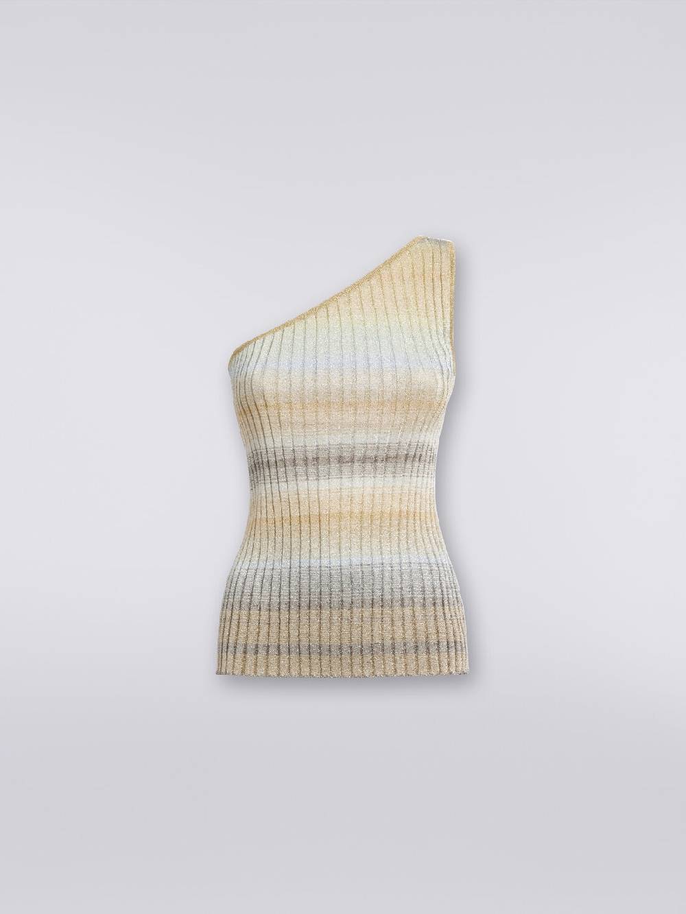 Missoni Top Monospalla In Viscosa Lamé A Costine
