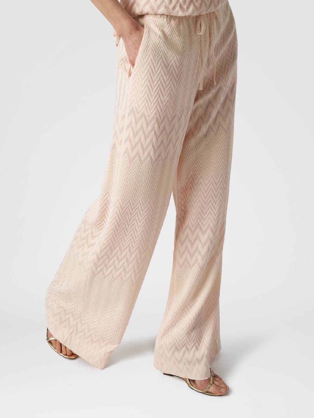 Missoni Pantaloni A Palazzo In Cotone E Viscosa Zig Zag