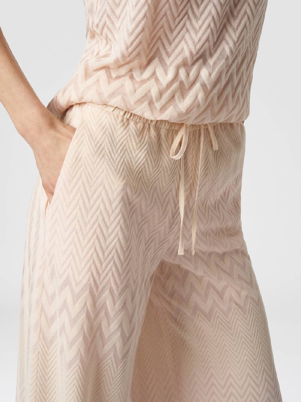 Missoni Pantaloni A Palazzo In Cotone E Viscosa Zig Zag
