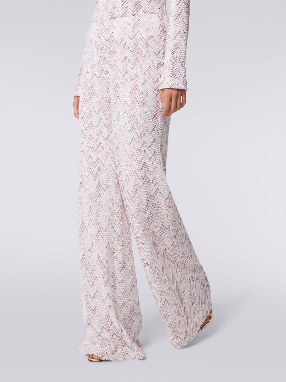 Missoni Pantaloni A Palazzo In Lana E Viscosa Zig Zag