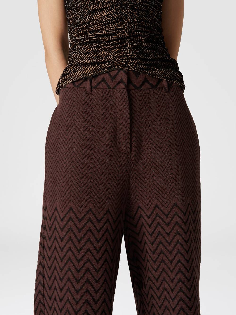 Missoni Pantaloni Classici In Cotone E Viscosa Zig Zag
