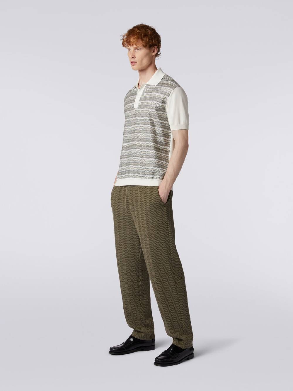 Missoni Pantaloni Classici In Cotone E Viscosa Zig Zag