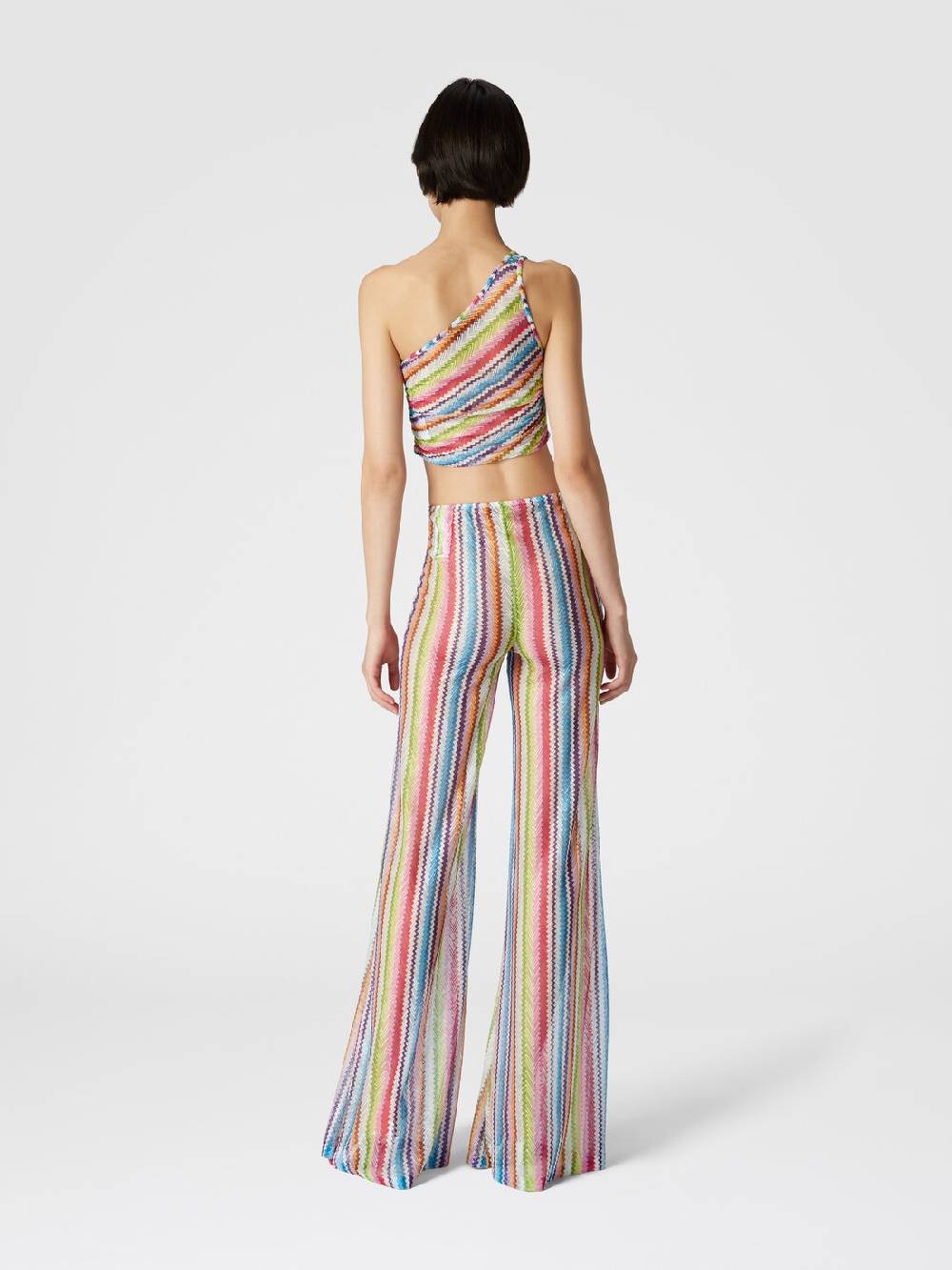 Missoni Pantaloni Copricostume A Vista Bassa Stampa Zig Zag