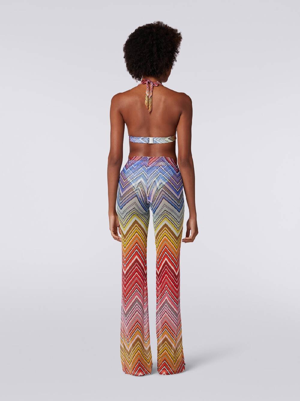 Missoni Pantaloni Copricostume In Tulle Stampa Zig Zag