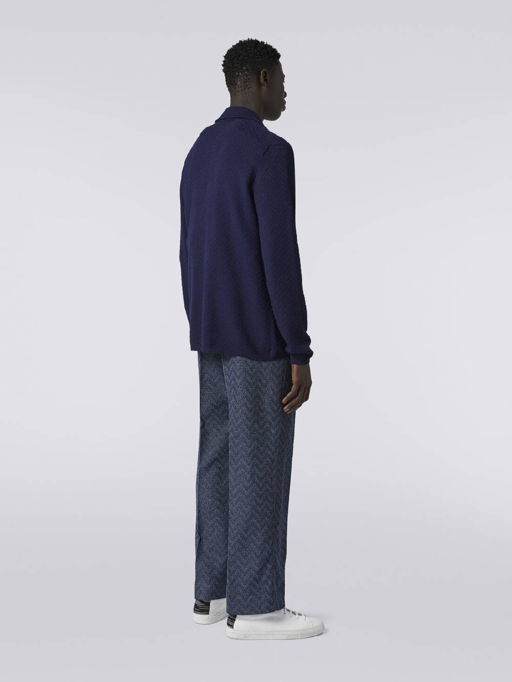 Missoni Pantaloni Dritti In Maglia Di Cotone Chevron