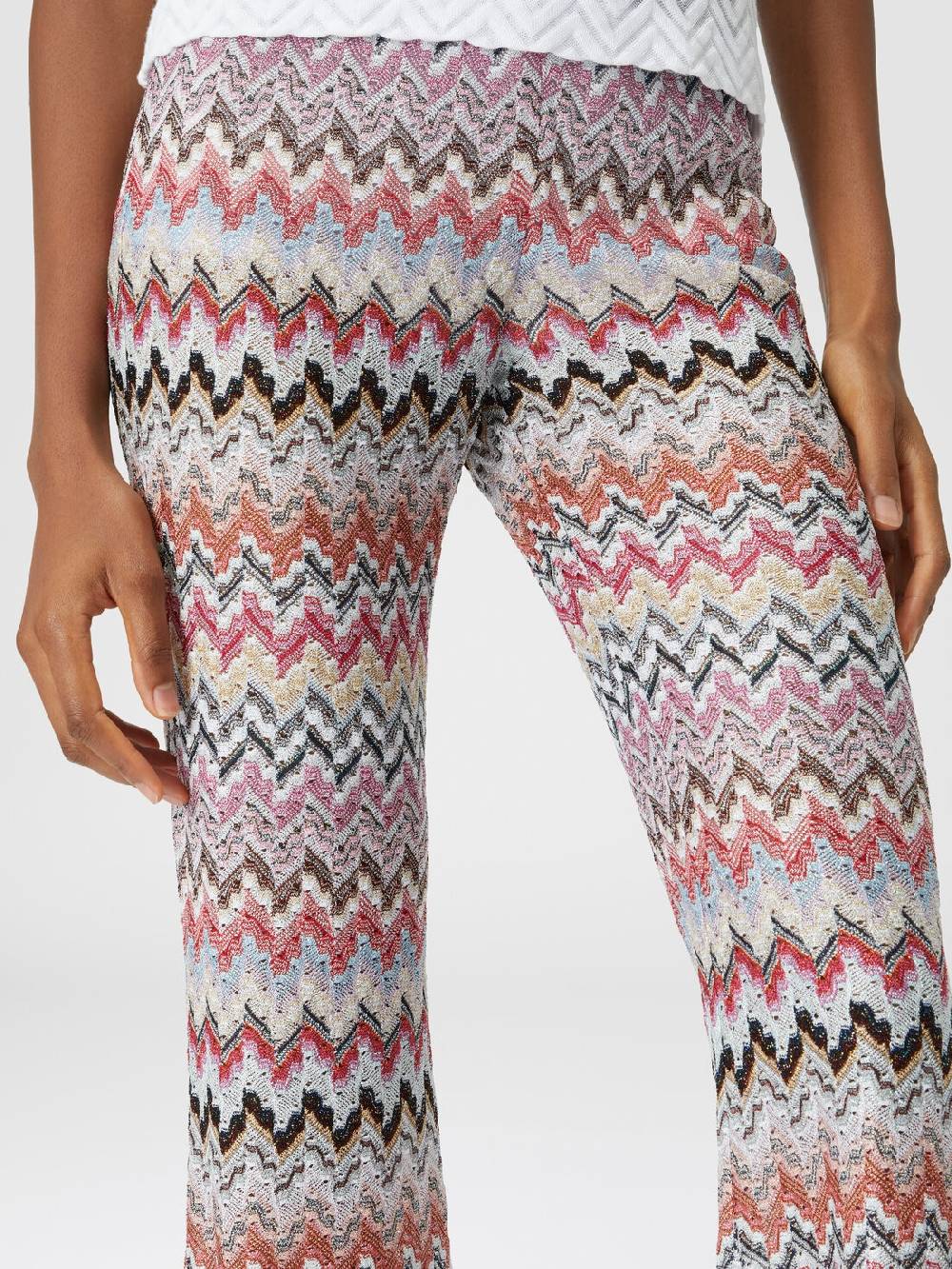 Missoni Pantaloni Flare In Misto Viscosa Lamé Zig Zag