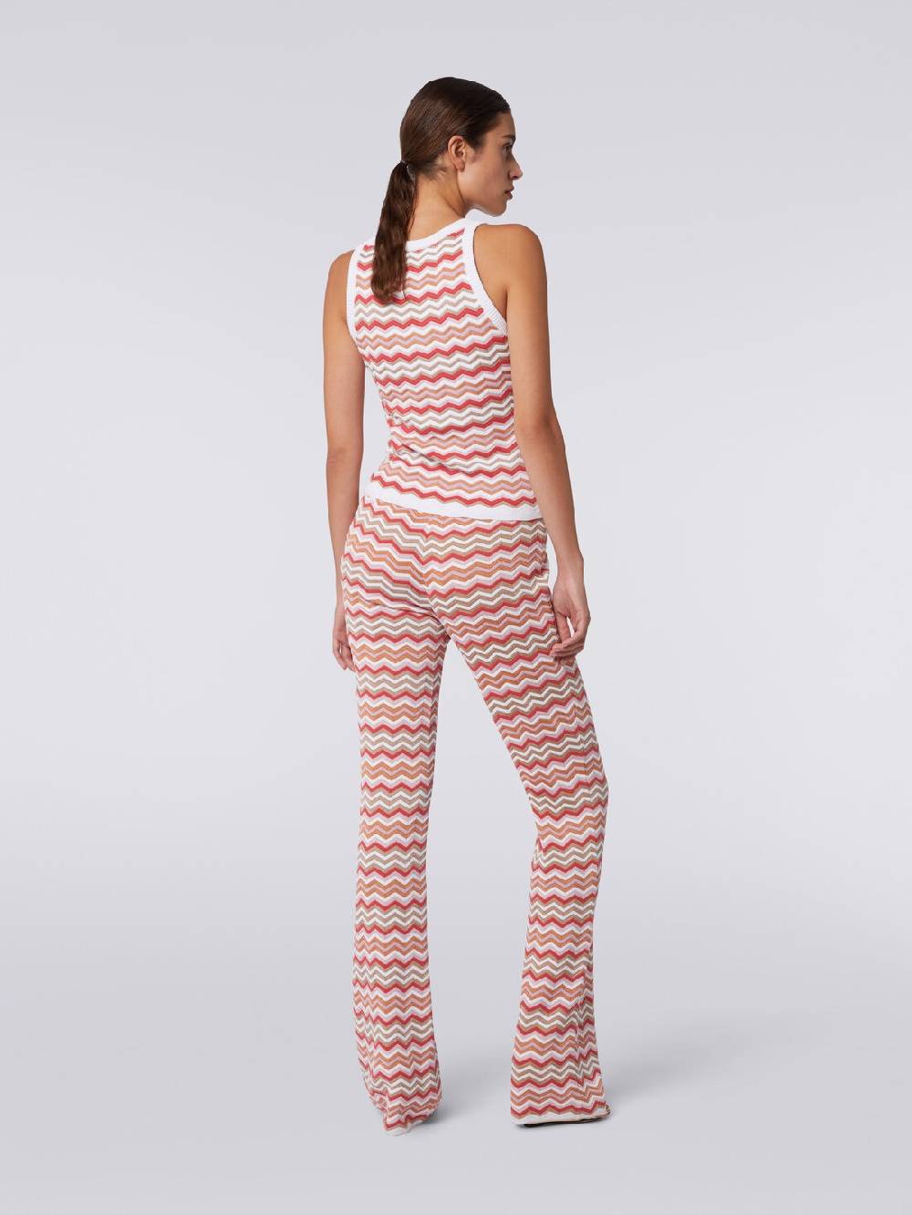 Missoni Pantaloni In Maglia Di Cotone E Viscosa Zig Zag