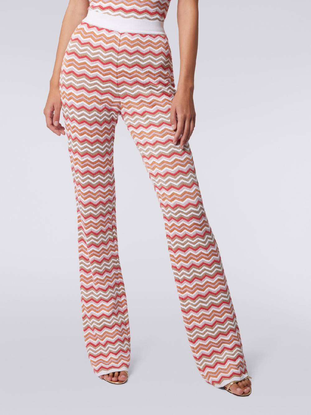 Missoni Pantaloni In Maglia Di Cotone E Viscosa Zig Zag
