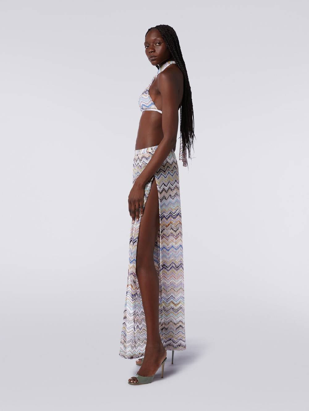 Missoni Pantaloni In Maglia Di Viscosa A Rete Zig Zag Con Lurex