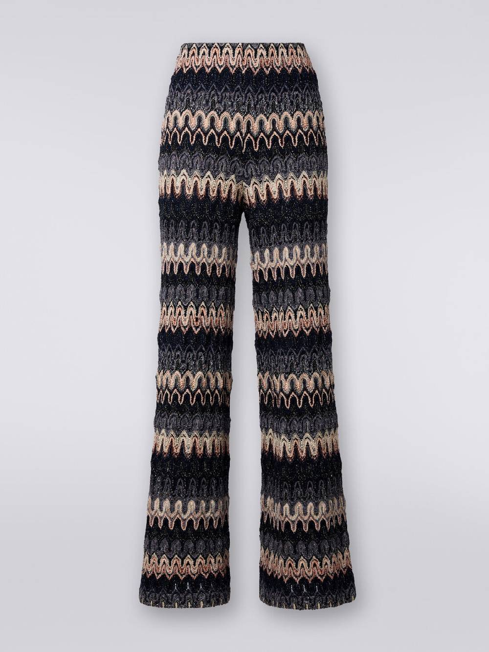 Missoni Pantaloni In Misto Viscosa Lamé A Onde Effetto Pizzo