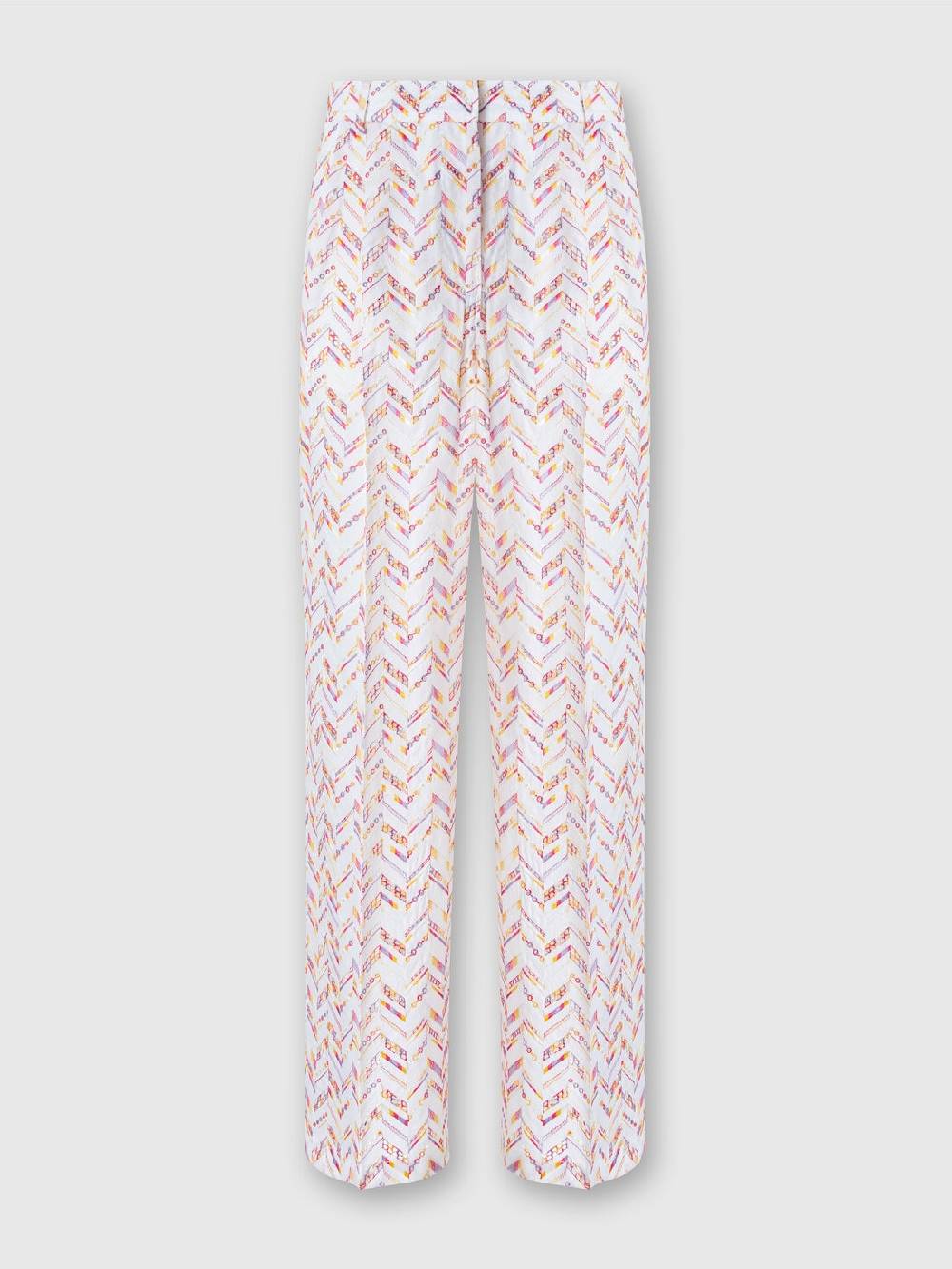 Missoni Pantaloni In Popeline Di Cotone Con Pizzo Sangallo